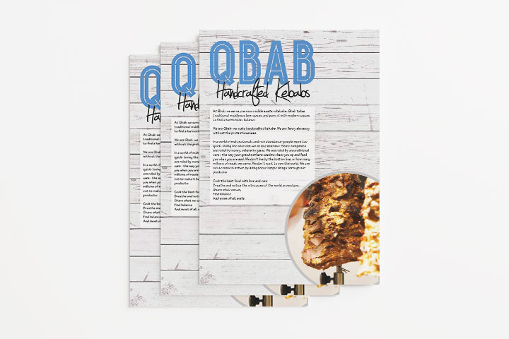 Menu Design mock up