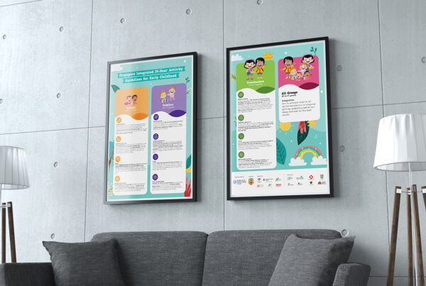 Informative poster design mock up for children hospital