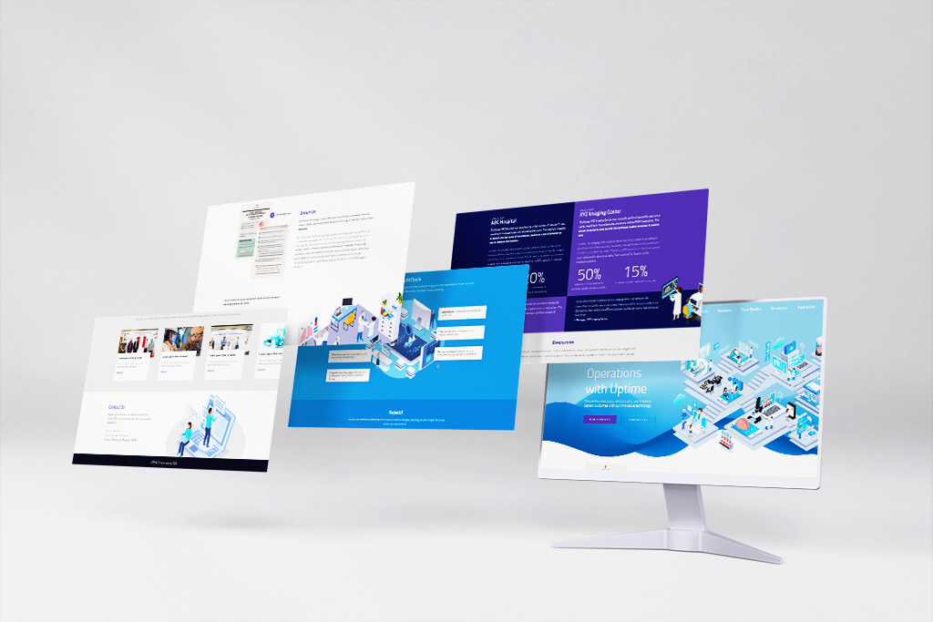 Single page website design for a healthcare data company
