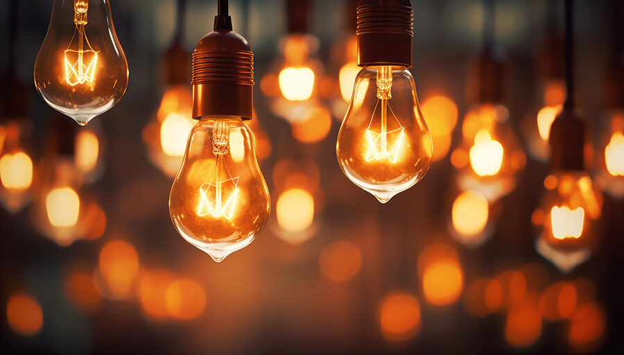 light bulbs to symbolise inspiration