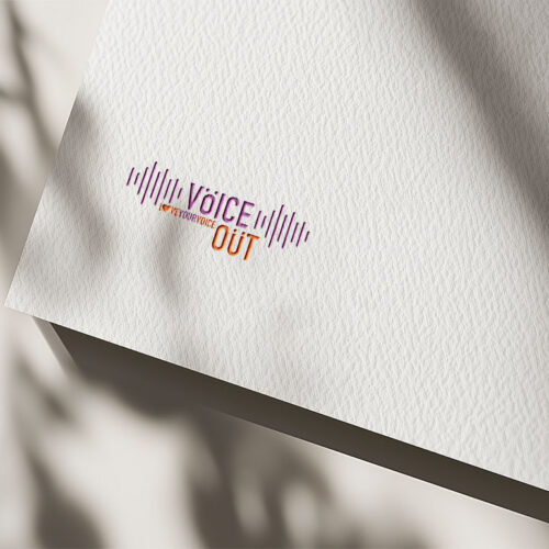 Voice out logo mock up