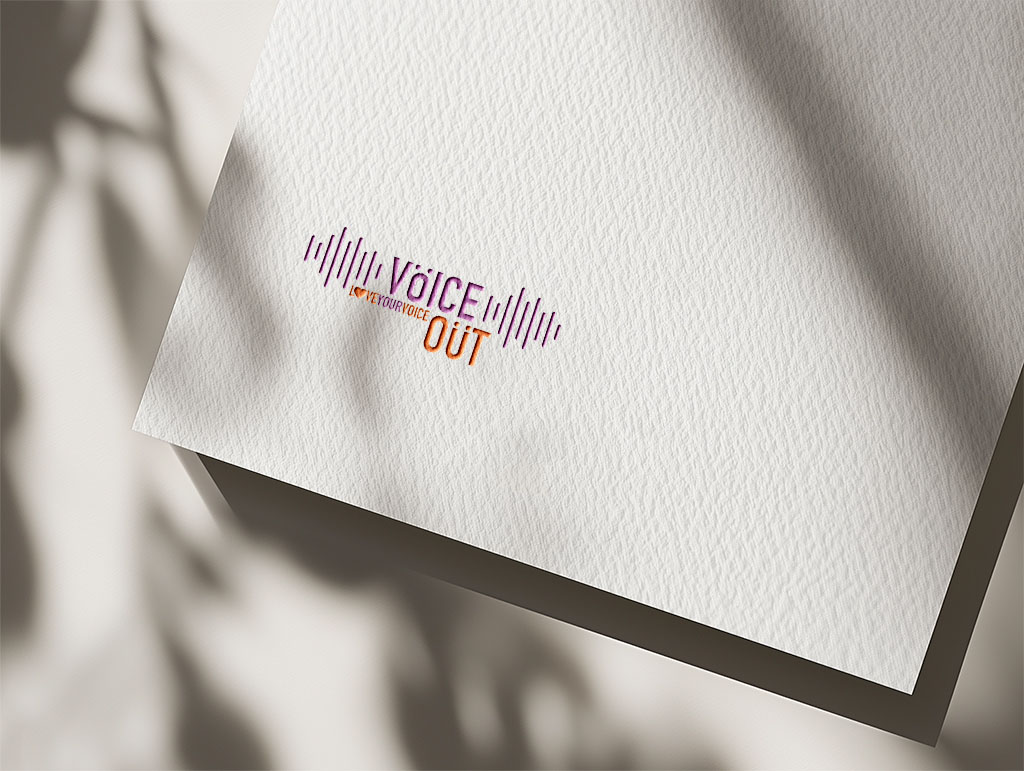 Voice out logo mock up