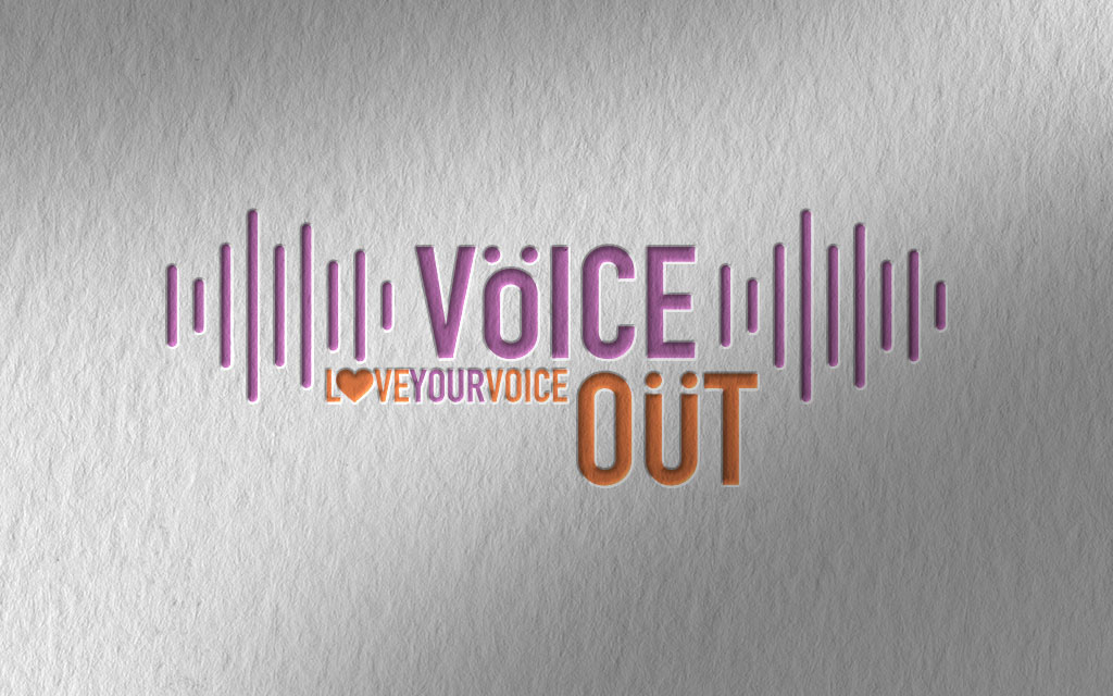 Voice out logo mock up