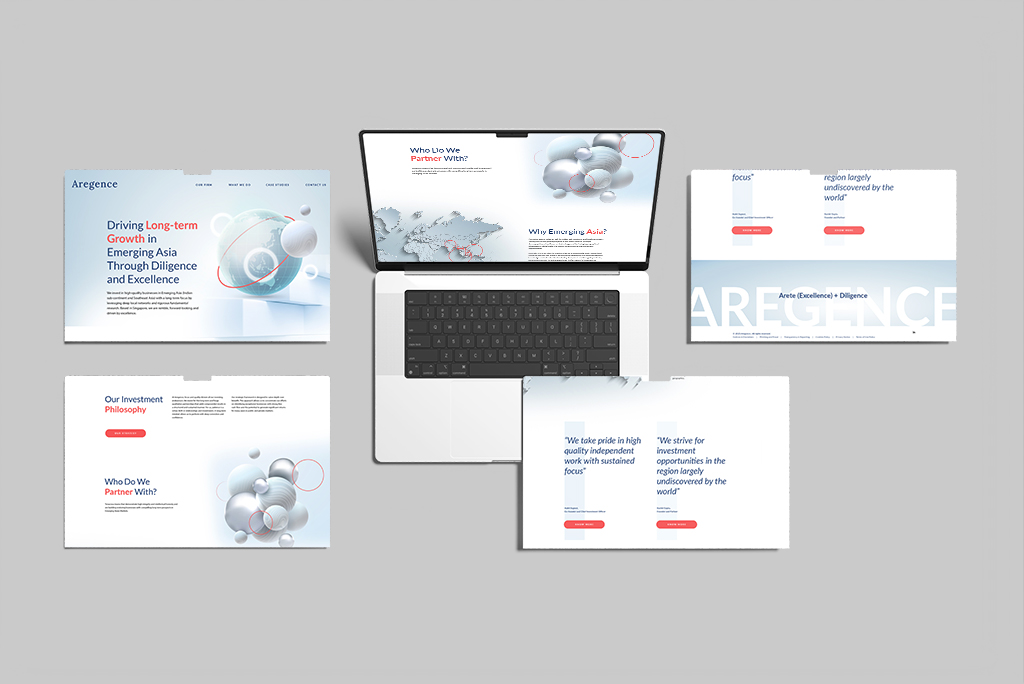 aregence website design showcase1