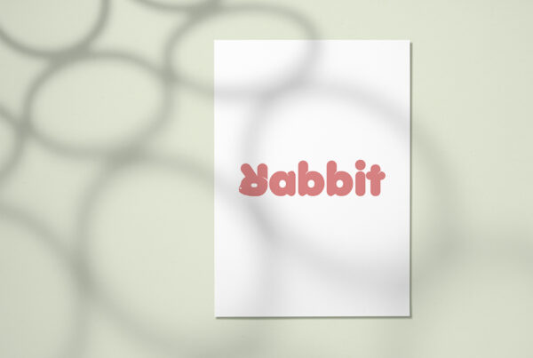 Logo design for the word rabbit