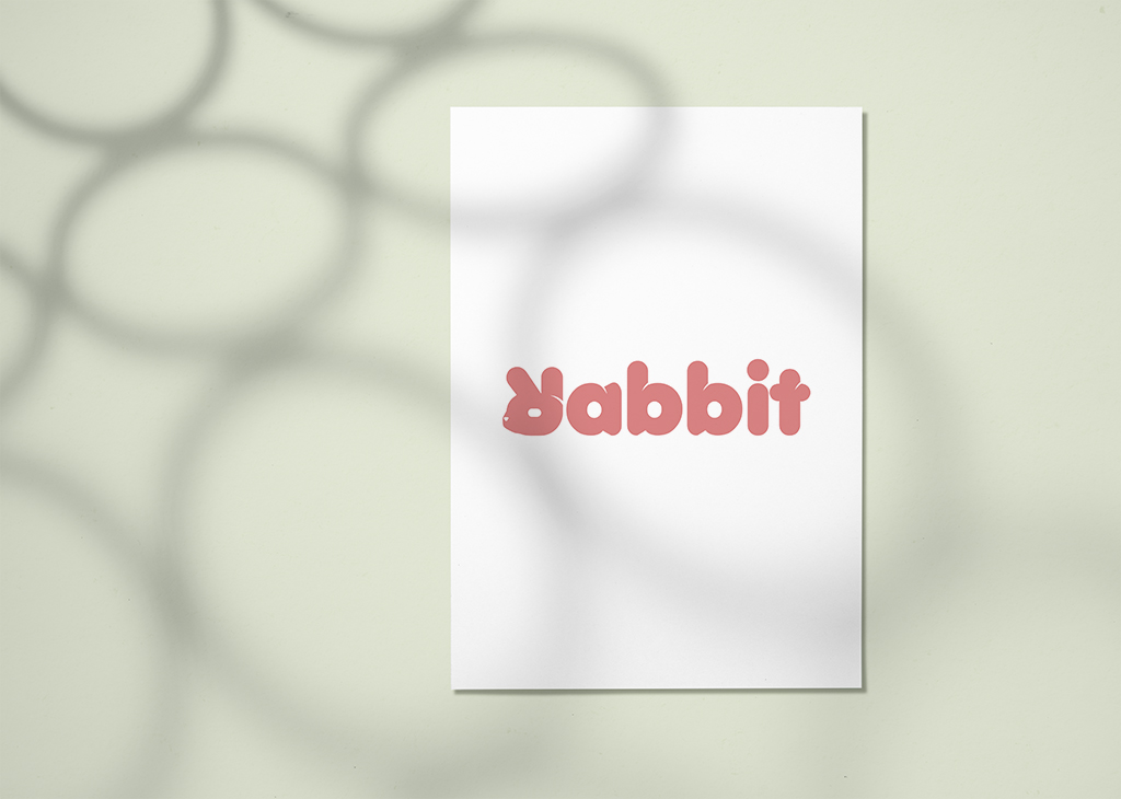 Logo design for the word rabbit