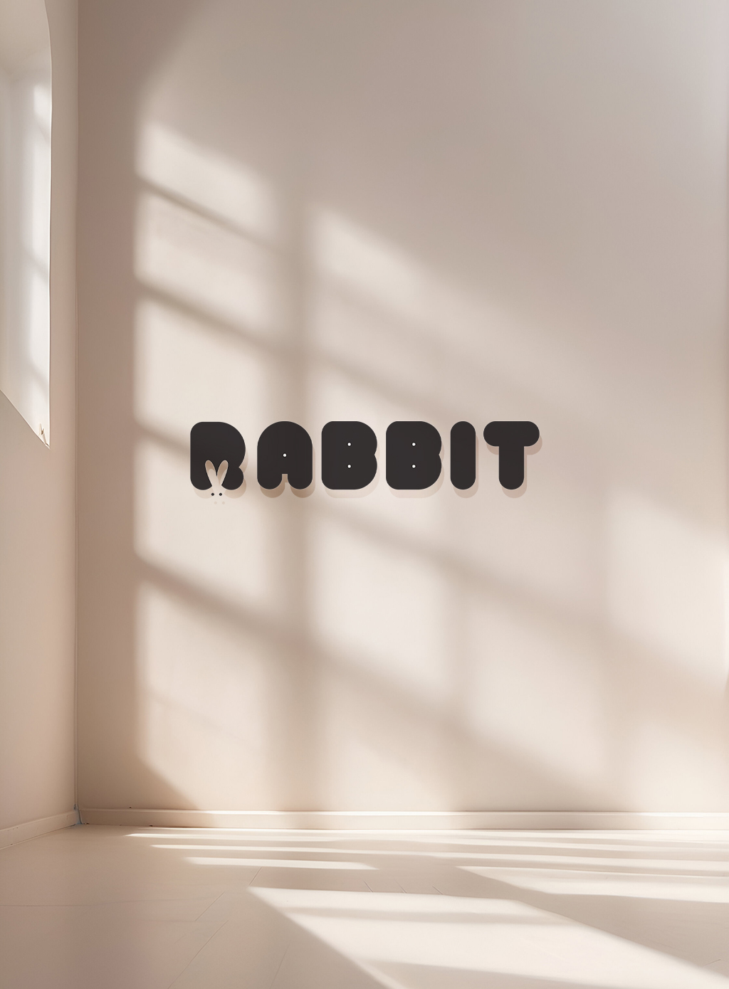 Logo design for the word rabbit