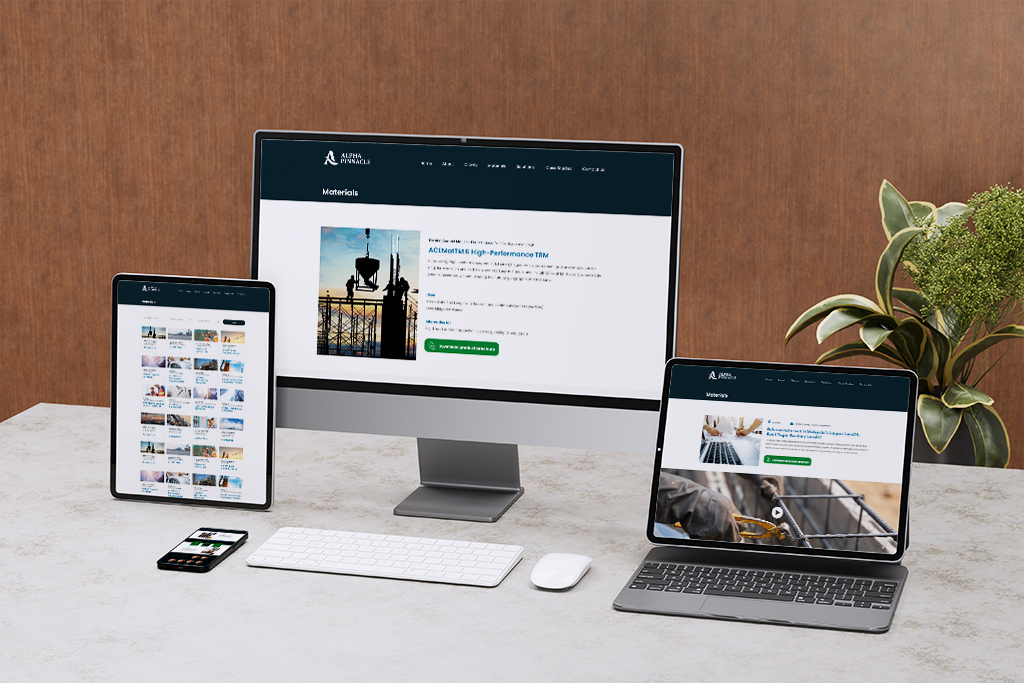 Website design for alpha pinnacle