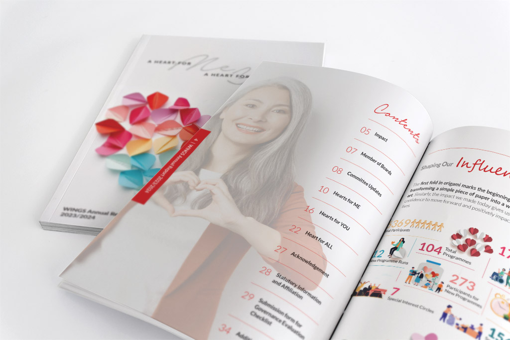 Wings annual report design