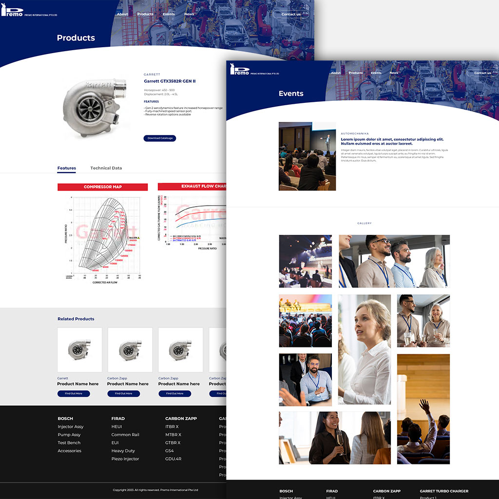 Website design for Premo